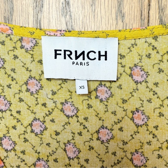 FRNCH Paris Women’s Gladys Floral Puff Sleeve Vintage Inspired Dress Size XS - Picture 7 of 14